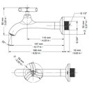 Ver imagem 2 de Torneira para Tanque Docol Primor 673106 de Parede Cromada