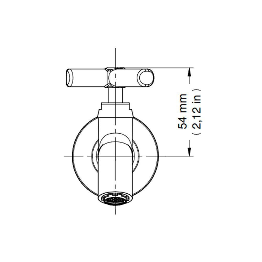 Torneira para Tanque Docol Primor 673106 de Parede Cromada - 4