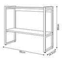 Ver imagem 3 de Aparador Industrial Ísis Base Aço Dourado 2 Prateleiras MDF Base Dourada/Preto