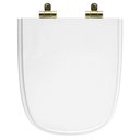 Ver imagem 1 de Tampa de Vaso Poliéster com Fechamento Lento Ibiza Branco para Louça Incepa com Ferragem Dourada