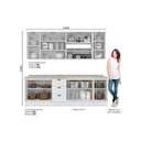 Ver imagem 3 de Cozinha Modulada Completa Americana 10 Peças (4aéreos+3balcões+3complementos ) C5p31 Branco -