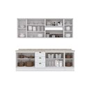 Ver imagem 1 de Cozinha Modulada Completa Americana 10 Peças (4aéreos+3balcões+3complementos ) C5p31 Branco -
