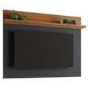 Ver imagem 1 de Painel para Tv até 50 Polegadas Lapa 1 Prateleira Preto/freijó Trend - Pnr Móveis