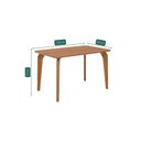 Ver imagem 3 de Sala de Jantar Mesa Papaia 130cm sem Vidro com 4 Cadeiras Juparanã Marrom/Cinamomo/Kaki