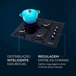 Fogão Cooktop 4 Bocas a Gás Mondial Ctg-01 Preto/inox Bivolt - 4