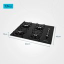 Ver imagem 5 de Fogão Cooktop 4 Bocas a Gás Mondial Ctg-01 Preto/inox Bivolt