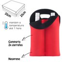 Ver imagem 3 de Bolsa Térmica Porta Garrafa Neoprene Mantém Temperatura 1h Cor:vermelho