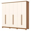 Ver imagem 5 de Guarda Roupa Casal Leblon D327 6 Portas de Bater 6 Gavetas Cinamomo Off White Henn