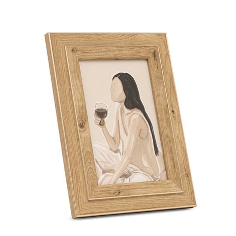 Porta Retrato de Mesa Decorativo com Vidro para Foto Marrom 15x20cm Decorar a Casa