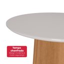 Ver imagem 7 de Conjunto Sala de Jantar Mesa Redonda Celebrare 100cm Tampo Vidro e 4 Cadeiras Athenas Veludo Cinza