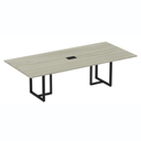 Ver imagem 1 de Mesa de Reunião com Caixa de Tomada 260 x 120 cm Pé Tubular PE25 MDP Nogueira CasaBlanca Base