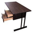 Ver imagem 6 de Mesa Escritório com 2 Gavetas Preto/Imbuia