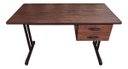 Ver mais imagens de Mesa Escritório com 2 Gavetas Preto/Imbuia