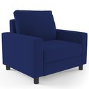 Ver imagem 1 de Poltrona Decorativa para e Recepção Malta L02 Suede Azul Marinho - Lyam Decor