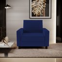 Ver imagem 2 de Poltrona Decorativa para e Recepção Malta L02 Suede Azul Marinho - Lyam Decor