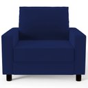 Ver imagem 3 de Poltrona Decorativa para e Recepção Malta L02 Suede Azul Marinho - Lyam Decor