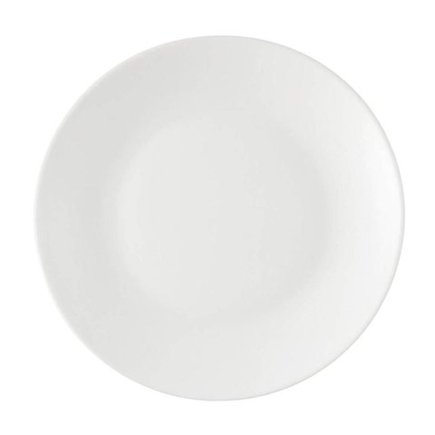 Kit 24 Pratos Rasos 18cm Brancos Plásticos Coza Duro para Refeição Resistente