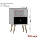 Ver imagem 4 de Mesa de Cabeceira 1 Gaveta Retrô Mb2014 Móveis Bechara