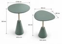Ver imagem 3 de Conjunto Mesa de Canto Napoli Metal Verde Oliva