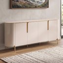 Ver imagem 1 de Aparador Buffet para Sala de Jantar 4 Portas Orgânico Lia D05 Off White - Lyam Decor