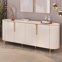 Ver imagem 2 de Aparador Buffet para Sala de Jantar 4 Portas Orgânico Lia D05 Off White - Lyam Decor