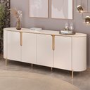Ver imagem 4 de Aparador Buffet para Sala de Jantar 4 Portas Orgânico Lia D05 Off White - Lyam Decor
