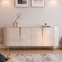 Ver imagem 3 de Aparador Buffet para Sala de Jantar 4 Portas Orgânico Lia D05 Off White - Lyam Decor