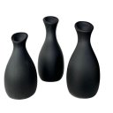 Ver imagem 1 de Trio vaso garrafa preto fosco em cerâmica enfeite de mesa