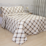 Edredom Casal de Malha 100% Algodão Fio 30.1 Penteado Super Macio - Antialérgico Xadrez - 1