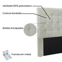 Ver imagem 3 de Cabeceira Cama Box Queen 160 Cm Verona Veludo Prata S04 - D'Rossi