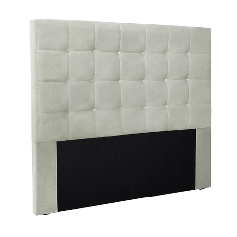 Cabeceira Cama Box Queen 160 Cm Verona Veludo Prata S04 - D'Rossi