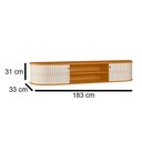 Ver imagem 5 de Rack Suspenso para Sala Algarve - 7 Decor Cinamomo e Off White