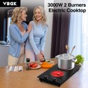 Ver mais imagens de Vbgk Cooktop Elétrico 3000w com 2 Queimadores e Controle Touch (preto)