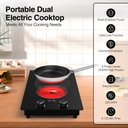 Ver imagem 3 de Vbgk Cooktop Elétrico 3000w com 2 Queimadores e Controle Touch (preto)