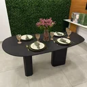 Ver imagem 3 de Mesa de Jantar Orgânica Cora 135x90cm Base Duplo Ébano Personal Art Design