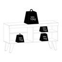 Ver imagem 5 de Rack Bancada para TV até 43" Sala Doca 1 Porta 1 Prateleira Pés Usinados Cinamomo Off White Madetec