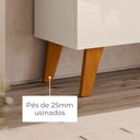Ver mais imagens de Rack Bancada para TV até 43" Sala Doca 1 Porta 1 Prateleira Pés Usinados Cinamomo Off White Madetec