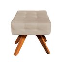 Ver imagem 1 de Puff Giratório Elisa Suede Base Madeira Mm30 D´rossi Bege