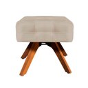 Ver imagem 5 de Puff Giratório Elisa Suede Base Madeira Mm30 D´rossi Bege