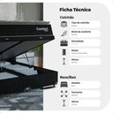 Ver imagem 3 de Cama Box Baú Queen + Colchão Comfort Class Pillow Top Preto/suede Preto