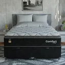 Ver mais imagens de Cama Box Baú Queen + Colchão Comfort Class Pillow Top Preto/suede Preto