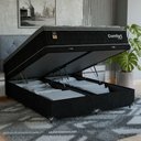 Ver imagem 1 de Cama Box Baú Queen + Colchão Comfort Class Pillow Top Preto/suede Preto
