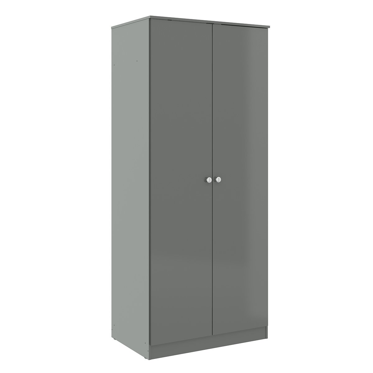 Guarda-roupa Solteiro 2 Portas Cabideiro 75x175cm London Cinza 6502