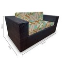 Ver imagem 2 de Conjunto Bora Bora Escuro - 1 Sofá 2 Lugares + 2 Poltronas + 1 Mesa de Centro - Galápagos