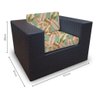Conjunto Bora Bora Escuro - 1 Sofá 2 Lugares + 2 Poltronas + 1 Mesa de Centro - Galápagos - 3