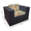 Ver imagem 3 de Conjunto Bora Bora Escuro - 1 Sofá 2 Lugares + 2 Poltronas + 1 Mesa de Centro - Galápagos
