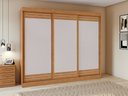 Ver imagem 6 de Guarda-roupas Casal Nice 3 Portas 4 Gavetas Flex com Pés S/ Kit - Lp - Rei de Casa Amendoa Clean/off