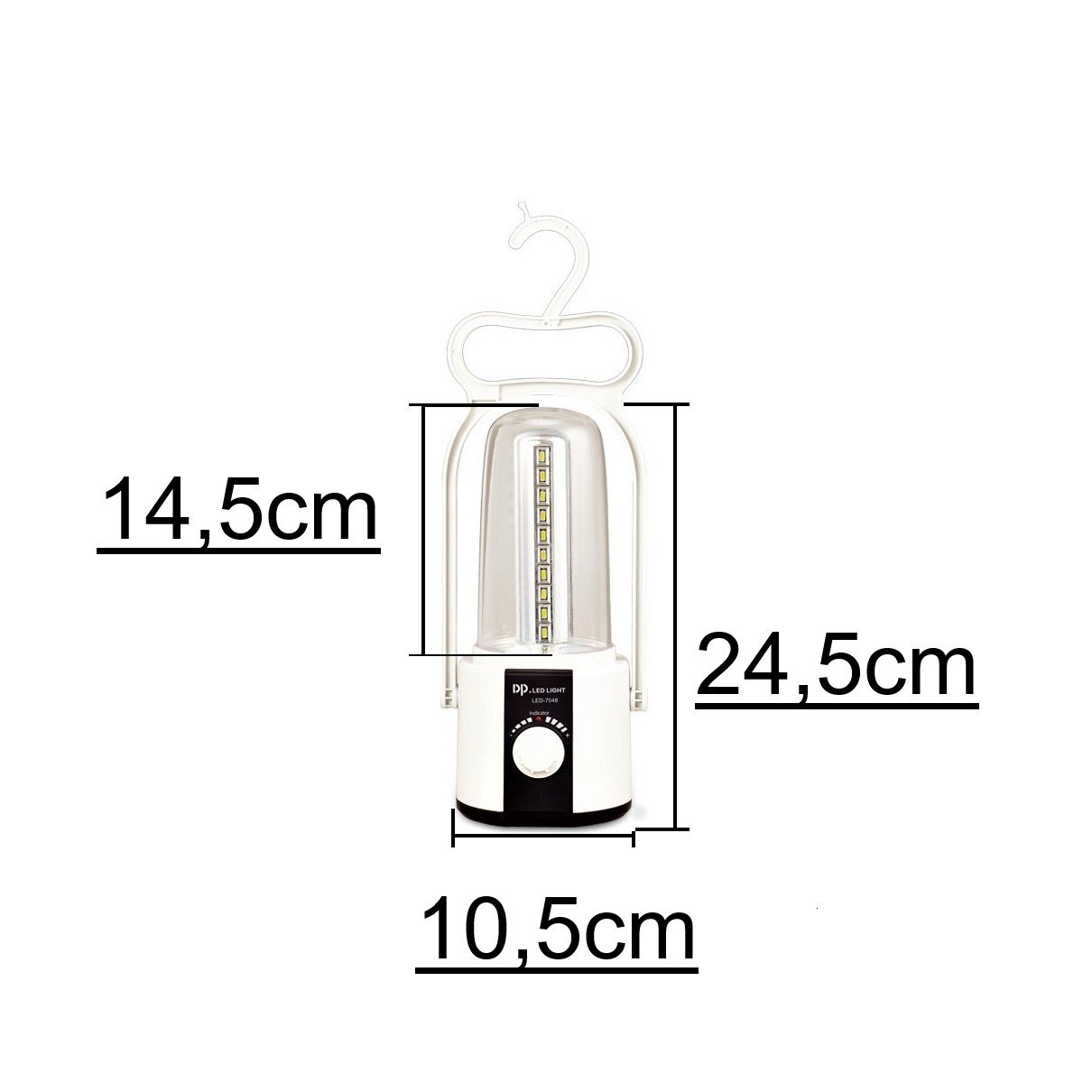 Lampião Com 40 Leds Recarregável 2800mAh 8W Portátil Bivolt:Branco - 2