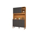 Ver imagem 6 de Armário para Cozinha 120cm Lume Compacto Robusto Pequeno para Apartamento 4 Portas com 2 Gavetas:gra