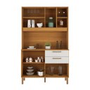 Ver imagem 5 de Armário para Cozinha 120cm Lume Compacto Robusto Pequeno para Apartamento 4 Portas com 2 Gavetas:gra